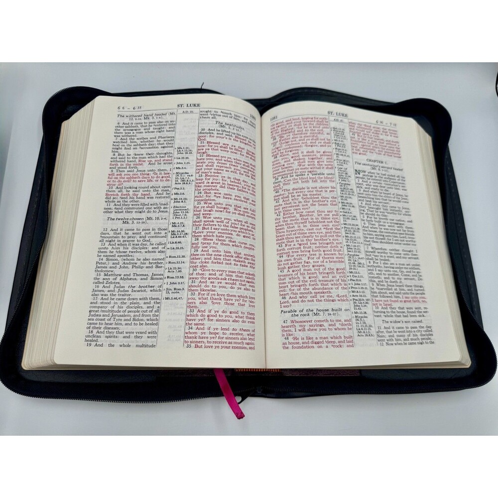 Holy Bible Schofield Study Bible Leather Cover Red Letter King James Version
